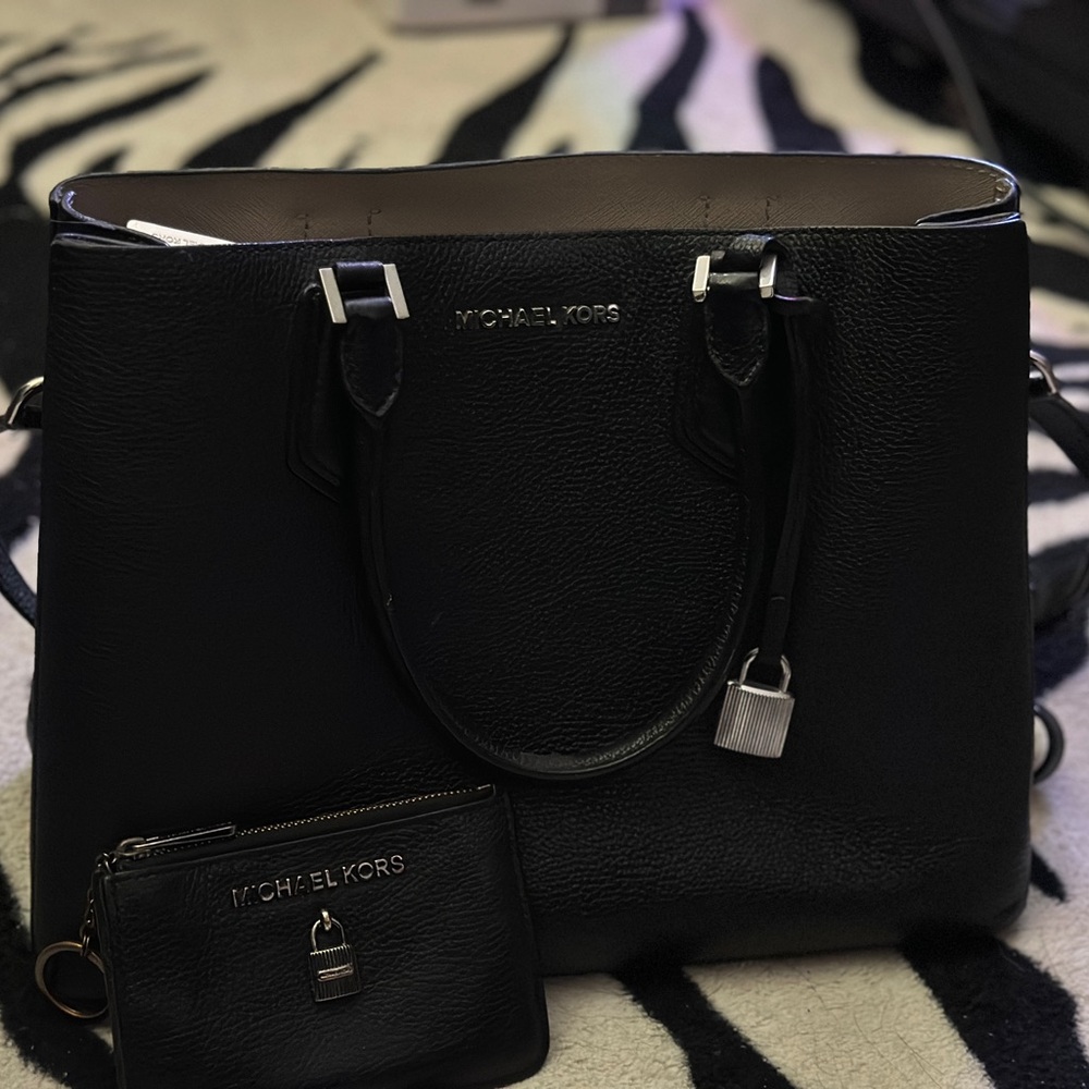Michael Kors Large Black Satchel and Wallet